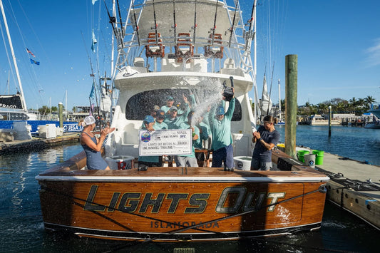 Lights Out Boston team celebrating with champagne after winning the 2026 SFC Key West Classic Atlantic Division on April 19, 2026.