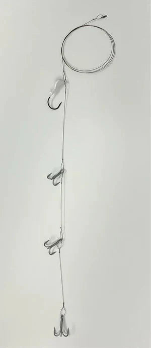 Ribbon Fish Rig #8 Main Wire #8 Trace Wire 1/2 oz Jig Head #2 VMC Treble Hook