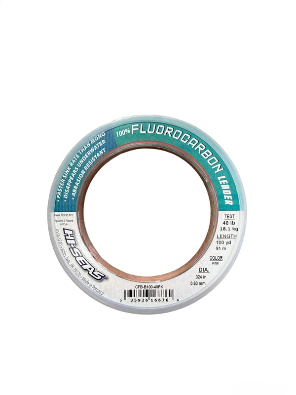 Hi-Seas Fluorocarbon Leader 100yd Pink