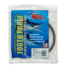 American Fishing Wire Brown Camo Tooth Proof Stainless Steel Single Strand Leader Wire