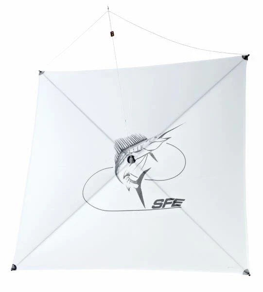SFE XL White Ultra Light Ultimate Fishing Kite (41"x41")
