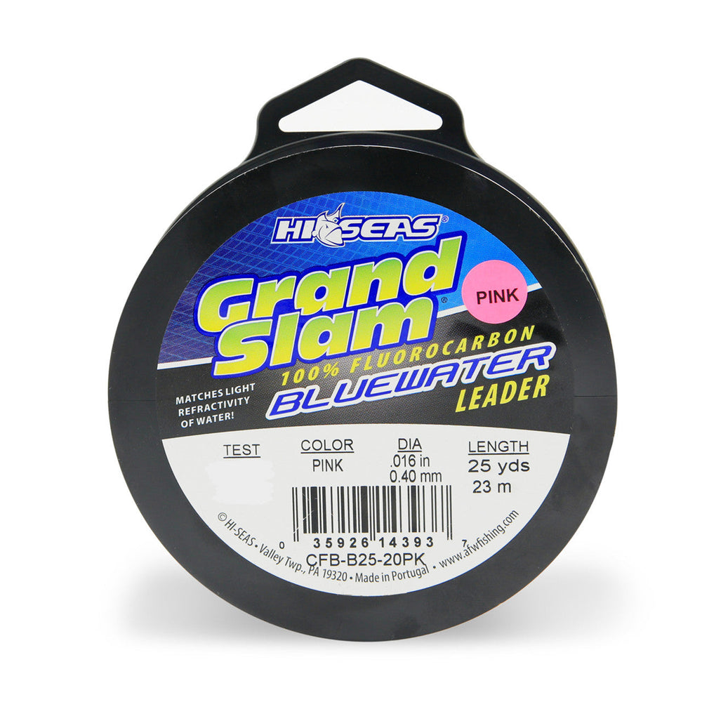 HI SEAS Grand Slam Bluewater Fluorocarbon Pink 25 yds